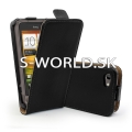 Kožený obal HTC One V - Flip Genuine čierna