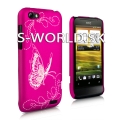 Zadný kryt HTC One V – Hybrid Butterfly ružová