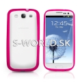 Zadný kryt Samsung Galaxy S3 - Frame tmavo-ružová