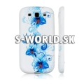 Silikónový obal Samsung Galaxy S3 - Blossoms modrá