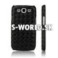 Zadný kryt Samsung Galaxy S3 - Weave čierna