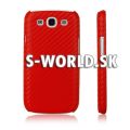 Zadný kryt Samsung Galaxy S3 - Carbon červená