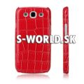Zadný kryt Samsung Galaxy S3 - Croco tmavo-ružová