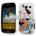Silikónový obal Samsung Galaxy Ace 2 - Butterfly Swirl biela