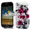 Silikónový obal Samsung Galaxy Ace 2 - Flowers fialová
