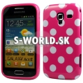 Silikónový obal Samsung Galaxy Ace 2 - Polka Dots ružová