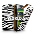 Kožený obal Samsung Galaxy S - Flip Zebra