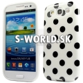 Silikónový obal Samsung Galaxy S3 - Polka Dots biela