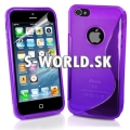 Silikónový obal iPhone 5 - S Line fialová