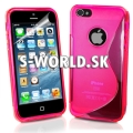 Silikónový obal iPhone 5 - S Line ružová