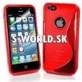 Silikónový obal iPhone 5 - S Line červená