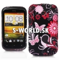 Silikónový obal HTC Desire C - Butterfly čierna