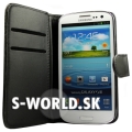Kožený obal Samsung Galaxy S3 - Wallet čierna