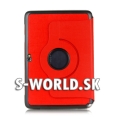 Kožený obal Samsung Galaxy Note 10.1 N8000 - Luxury Rotate červená