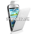 Kožený obal Samsung Galaxy S3 Mini - Flip LM biela