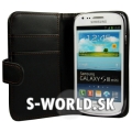 Kožený obal Samsung Galaxy S3 Mini - Wallet čierna