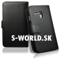 Kožený obal Samsung Galaxy S3 Mini - Wallet LM čierna