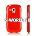 Silikónový obal Samsung Galaxy S3 Mini - Glittery červená