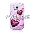 Silikónový obal Samsung Galaxy S3 Mini - Hearts ružová