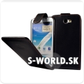 Kožený obal Samsung Galaxy Note II - Flip čierna