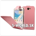 Kožený obal Samsung Galaxy Note II - Flip ružová