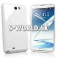 Silikónový obal Samsung Galaxy Note II - Gel biela