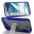 Silikónový obal Samsung Galaxy Note II - S Line Stand modrá