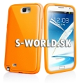 Silikónový obal Samsung Galaxy Note II - Soft oranžová