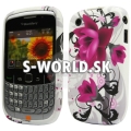 Silikónový obal BlackBerry 8520/ 9000 3G - Flowers fialová