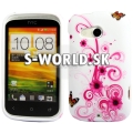 Silikónový obal HTC Desire C - Swirl ružová