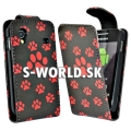 Kožený obal Samsung Galaxy Ace - Dog Paw Flip 