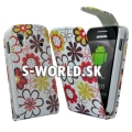 Kožený obal Samsung Galaxy Ace - Flora Flip multi