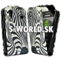 Kožený obal Samsung Galaxy Ace - Zebra Face Flip 