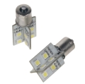 LED žiarovka 12V s päticou BA 15s biela, 16LED/3SMD