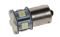 LED žiarovka 12V s päticou BA 15s biela, 11LED/3SMD