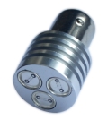 LED žiarovka 12V s päticou BA 15s biela, 3LED