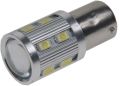 BA15S biela, 12SMD Samsung + 3W Osram 10-30V