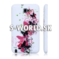 Silikónový obal Samsung Galaxy Note - Butterfly biela