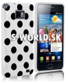 Silikónový obal Samsung Galaxy S II - Polka Dots biela