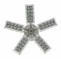 LED vejár 12V s päticou BAU15s biely, 55LED/SMD