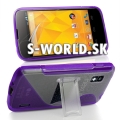 Silikónový obal LG Google Nexus 4 - S Line Stand fialová