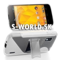 Silikónový obal LG Google Nexus 4 - S Line Stand biela