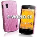 Zadný kryt LG Google Nexus 4 - Diamant Bling ružová
