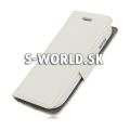 Kožený obal Samsung Galaxy S Duos - Wallet biela