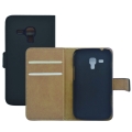 Kožený obal Samsung Galaxy S Duos - Wallet čierna