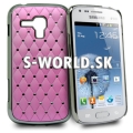 Zadný kryt Samsung Galaxy S Duos - Chrome Diamant ružová