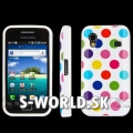 Silikónový obal Samsung Galaxy Ace - Polka biela multi