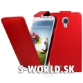Kožený obal Samsung Galaxy S4 - Flip - červená