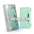 Kožený obal Samsung Galaxy S4 - Fresh Wallet zelená