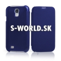 Kožený obal Samsung Galaxy S4 - Slim Wallet tmavo-modrá